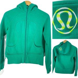 Lululemon 4 Sweatshirt Scuba Hoodie Zip Green VTG